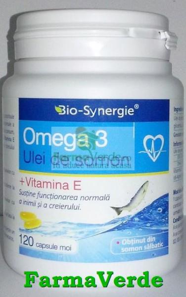Bio-Synergie Omega 3 Ulei Somon + Vit E 1000mg 120 Cps Bio-Synergie Activ  (Suplimente nutritive) - Preturi