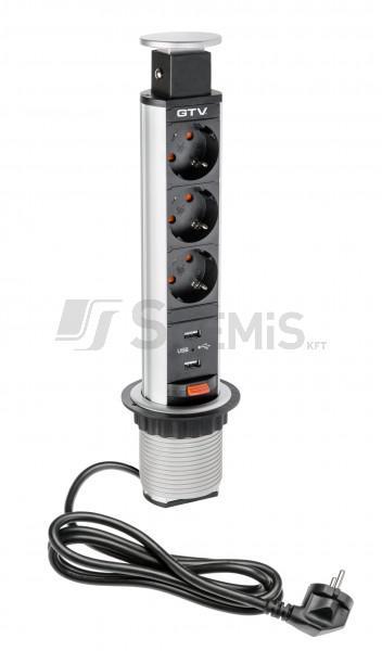 3 Plug + 2 USB Switch (AE-BPW3S60U-20)