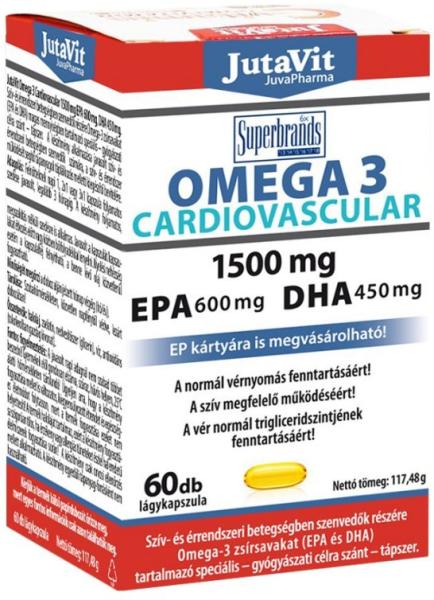 Vásárlás: JutaVit Omega-3 Cardiovascular kapszula 60 db Táplálékkiegészítő  árak összehasonlítása, Omega 3 Cardiovascular kapszula 60 db boltok