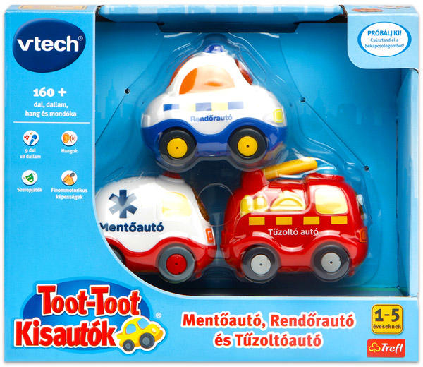 Vásárlás: VTech Toot-Toot: 3 darabos vészhelyzeti autó (60814) Babáknak  szóló játék árak összehasonlítása, Toot Toot 3 darabos vészhelyzeti autó  60814 boltok