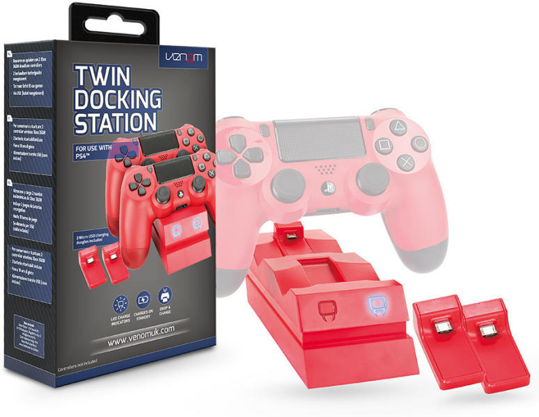 Twin Docking Station for PS4 red (VS2739)