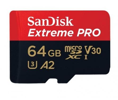 SanDisk microSDHC Extrem Pro 64GB C10/U3/V30 SDSQXCY-064G-GN6MA/183520 (Card  memorie) - Preturi