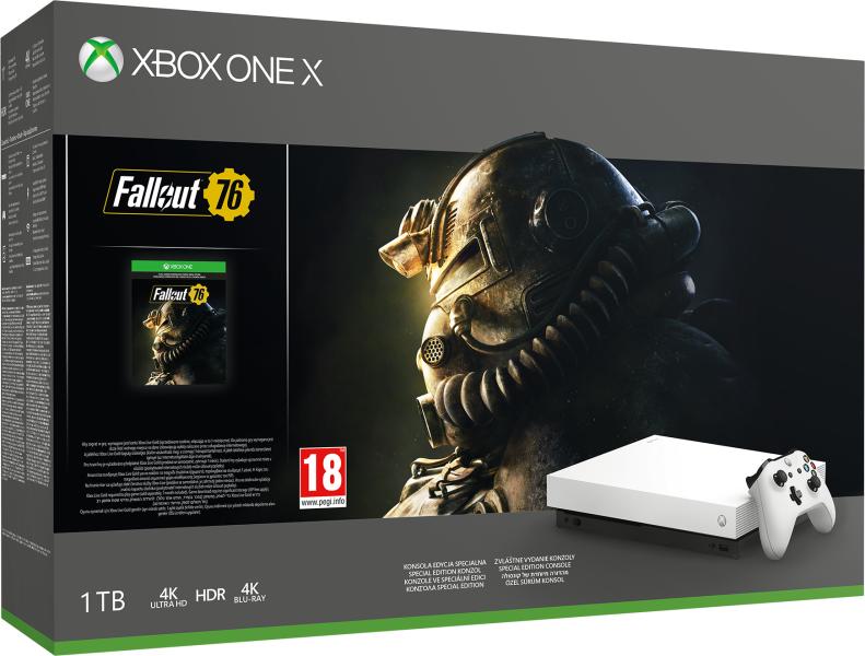 Microsoft Xbox One X 1TB Robot White Special Edition + Fallout 76 Preturi,  Microsoft Xbox One X 1TB Robot White Special Edition + Fallout 76 magazine