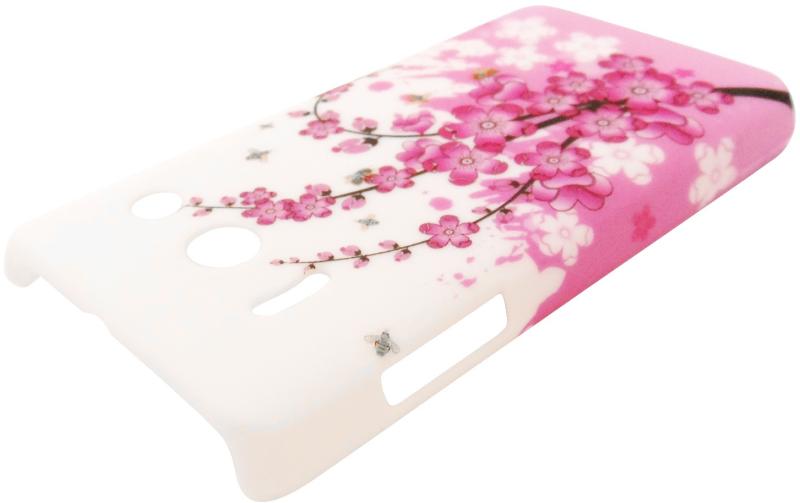 Husa tip capac spate alb+roz (flori) pentru Huawei Ascend Y300 (U8833) (Husa  telefon mobil) - Preturi