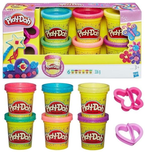 Vásárlás: Hasbro Play-Doh 6 tégely csillámos gyurma (A5417) Gyurma, agyag  árak összehasonlítása, Play Doh 6 tégely csillámos gyurma A 5417 boltok
