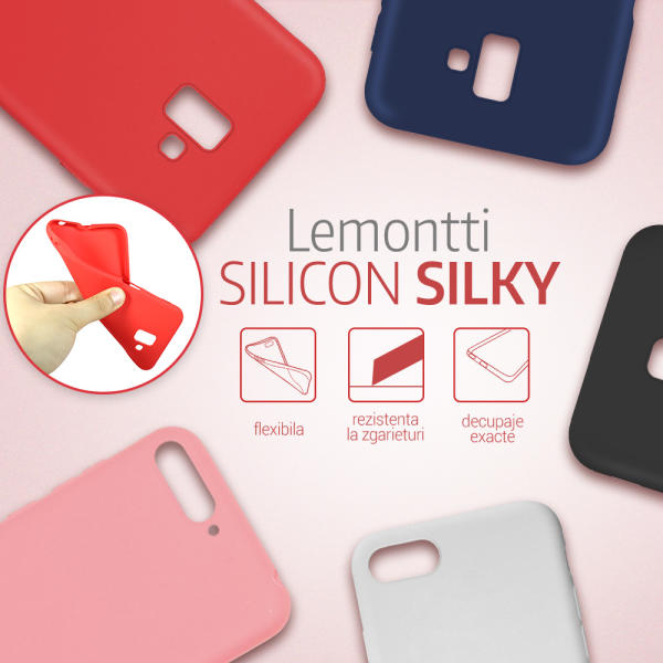 Lemontti Husa Motorola Moto G6 Play / Moto E5 Lemontti Silicon Silky Negru  (LEMSLKG6PN) (Husa telefon mobil) - Preturi
