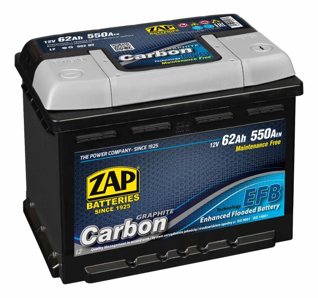 ZAP Carbon EFB Start-Stop 62Ah 550A right+ vásárlás, Autó akkumulátor bolt  árak, akciók, autóakku árösszehasonlító