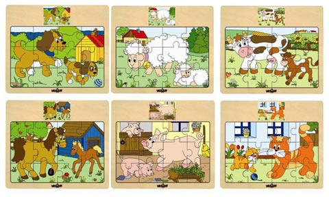 Háziállatos fa puzzle (93010W)