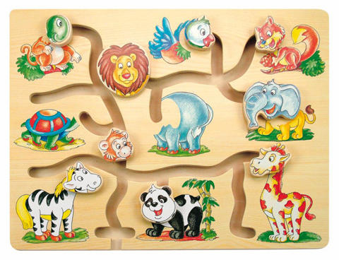 Hihetetlen állatok útvesztős fa puzzle (90313)