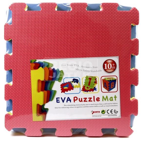 Színes habszivacs szőnyeg puzzle 10 db-os (25565)
