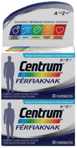 Vásárlás: Centrum Multivitamin férfiaknak filmtabletta 30db  Táplálékkiegészítő árak összehasonlítása, Multivitamin férfiaknak  filmtabletta 30 db boltok