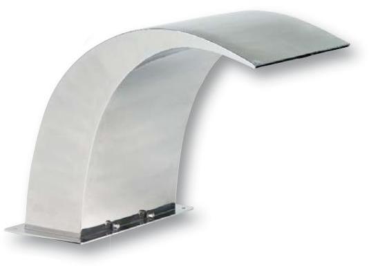 Delfin 320 mm vízköpő, rozsdamentes acél, polírozott változatban