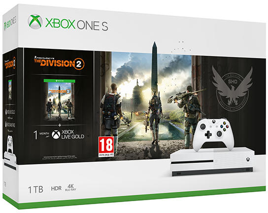 Microsoft Xbox One S (Slim) 1TB + Tom Clancy's The Division 2 Конзоли за  игри Цени, оферти и мнения, списък с магазини