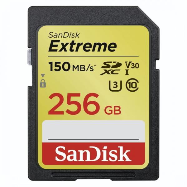 SanDisk SDXC Extreme 256GB UHS-1/C10/U3/V30 SDSDXV5-256G-GNCIN/183526 (Card  memorie) - Preturi