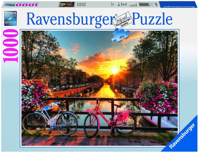 Ravensburger Biciclete in Amsterdam - 1000 piese (19606) (Puzzle) - Preturi