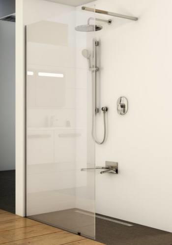 Walk-In Wall -110- fix zuhanyfal (fekete profil + transparent üveg)  GW9WD0300Z1