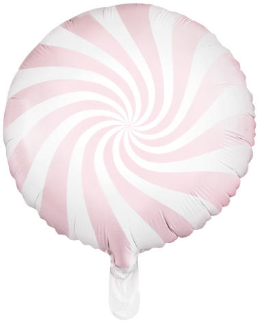 Világos pink csíkos fólia lufi, 18