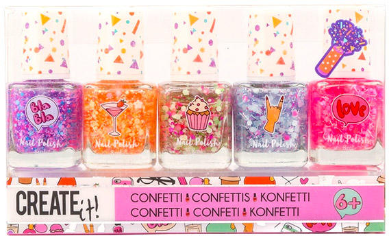 Create it! Konfetti körömlakk szett 5db-os (84147)