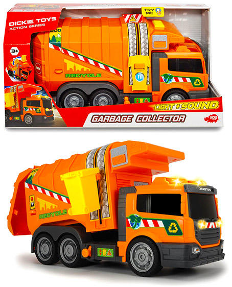 Vásárlás: Dickie Toys Action Series kukásautó 39cm - narancssárga  (203308383) Játékautó és jármű árak összehasonlítása, Action Series  kukásautó 39 cm narancssárga 203308383 boltok