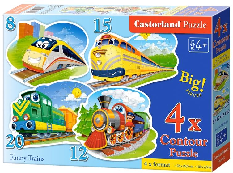 Castorland Trenuri haioase 4in1 (043033) (Puzzle) - Preturi