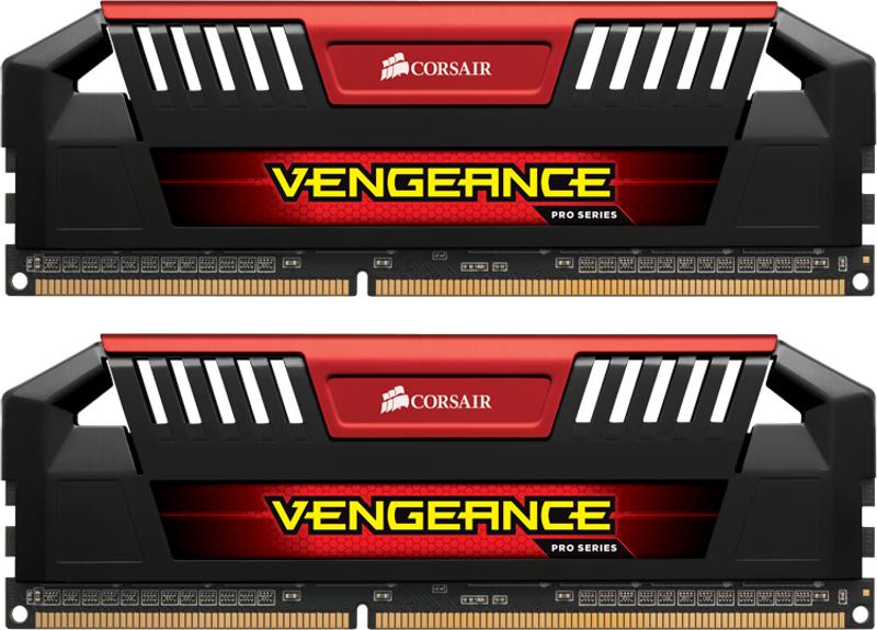 Corsair CMZ16GX3M2A1600C9 Vengeance 16GB (2x8GB) DDR3 1600 Mhz CL9 Mémoire pour ordinateur de bureau performante avec profil XMP. Noir