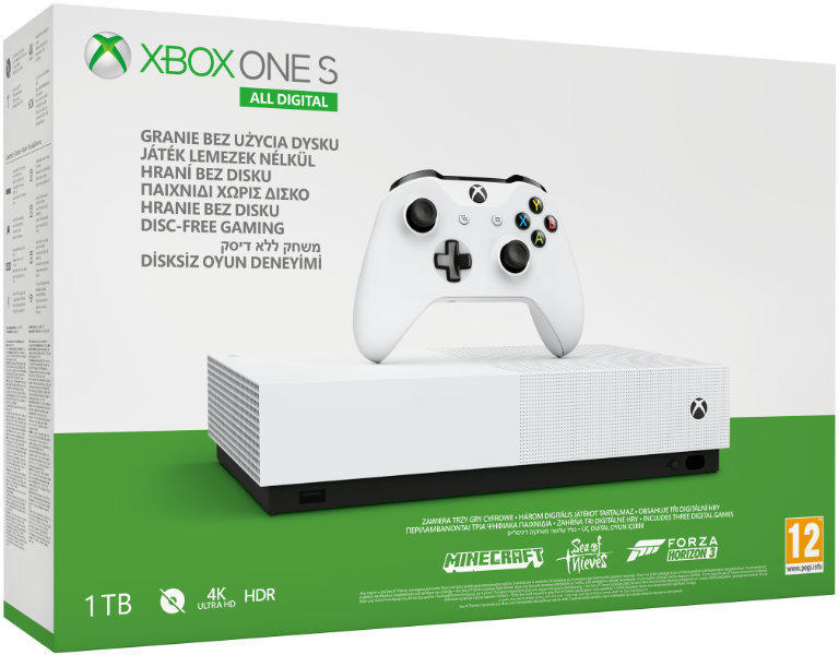 Microsoft Xbox One S (Slim) 1TB All-Digital Edition + Minecraft + Sea of  Thieves + Forza Horizon 3 vásárolj már 0 Ft-tól