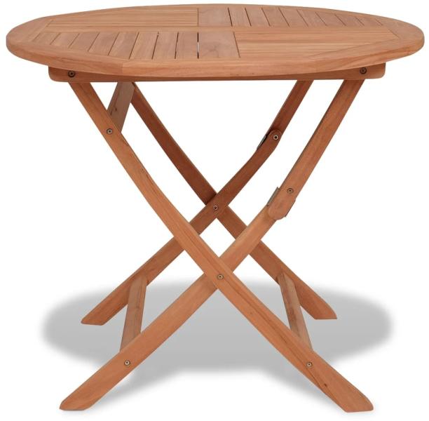 Vásárlás: vidaXL Kerek tömör tíkfa összecsukható étkezőasztal 85x76cm  (44689) Kerti asztal árak összehasonlítása, Kerek tömör tíkfa összecsukható  étkezőasztal 85 x 76 cm 44689 boltok