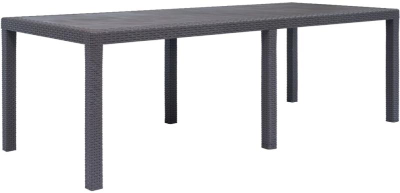 Vásárlás: vidaXL Rattan hatású műanyag asztal 220x90x72 cm - barna (45609)  Kerti asztal árak összehasonlítása, Rattan hatású műanyag asztal 220 x 90 x  72 cm barna 45609 boltok