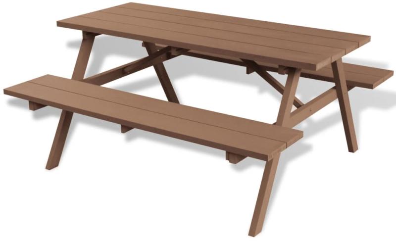 Vásárlás: vidaXL WPC piknik asztal padokkal 150x139x72,5 cm 42385 Kerti  bútor garnitúra árak összehasonlítása, WPC piknik asztal padokkal 150 x 139  x 72 5 cm 42385 boltok