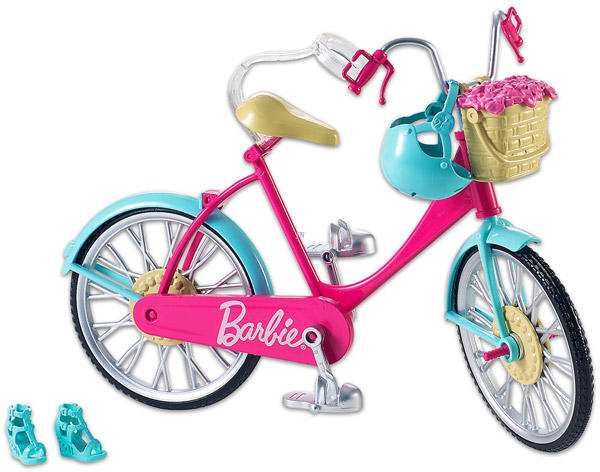 Barbie városi bicikli kiegészítőkkel - rózsaszín (DVX55)