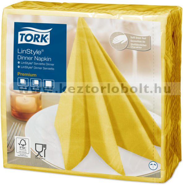 Vásárlás: Tork 478859 Tork Premium Linstyle Dinner textilhatású szalvéta  Mustár (478859) Szalvéta árak összehasonlítása, 478859 Tork Premium  Linstyle Dinner textilhatású szalvéta Mustár 478859 boltok