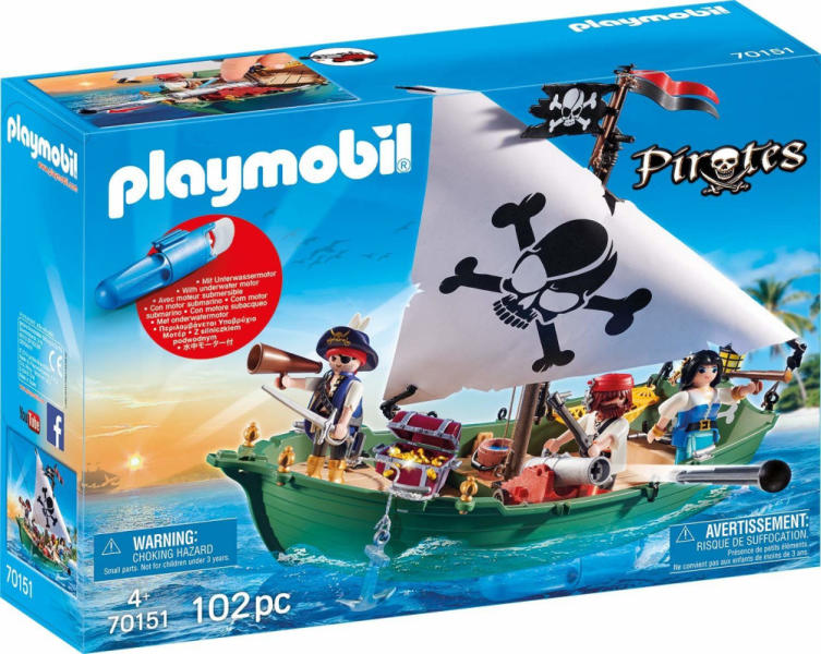 Vásárlás: Playmobil Kalózhajó víz alatti motorral (70151) Playmobil árak  összehasonlítása, Kalózhajó víz alatti motorral 70151 boltok