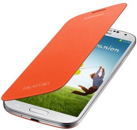Husa Samsung Flip Cover EF-FI950BOEGWW pentru Galaxy S4, Portocaliu  (EF-FI950BOEGWW) (Husa telefon mobil) - Preturi