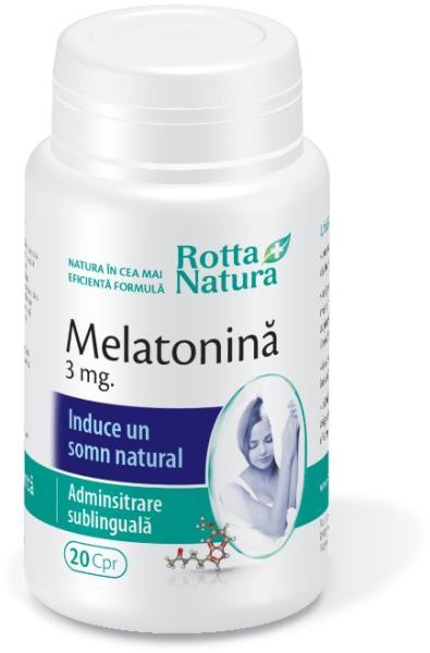 Rotta Natura Melatonina 3mg 20 comprimate (Suplimente nutritive) - Preturi