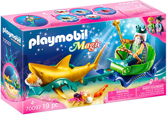 Playmobil Magic - Regele mării cu caleaşcă trasă de rechin (70097) ( Playmobil) - Preturi