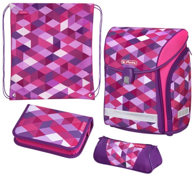 Vásárlás: Herlitz Midi Plus Pink Cubes iskolatáska szett (50022083)  Iskolatáska szett árak összehasonlítása, Midi Plus Pink Cubes iskolatáska  szett 50022083 boltok