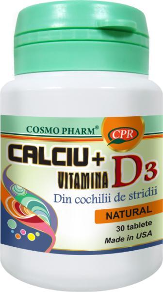 Cosmo Pharm Calciu+Vitamina D3 30 comprimate (Suplimente nutritive) -  Preturi
