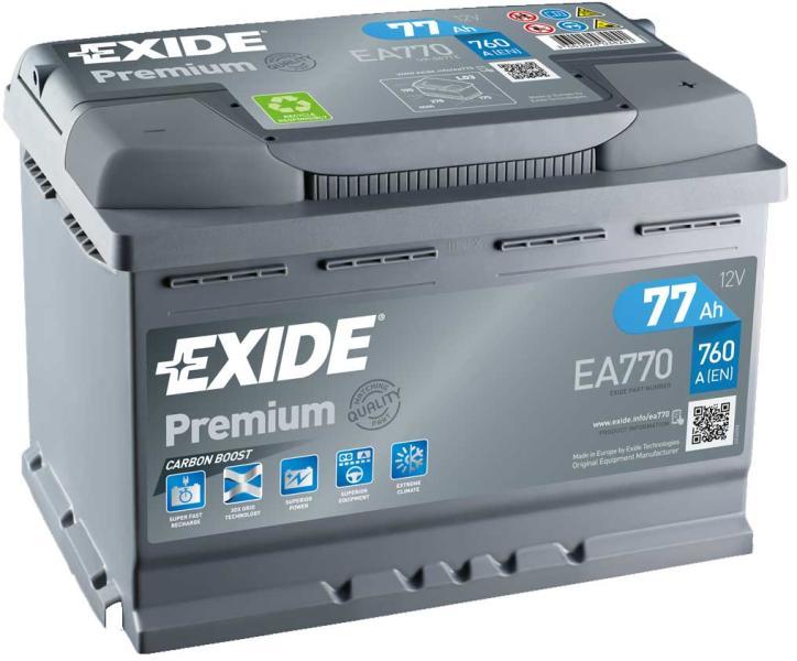 Exide Premium 77Ah 760A right+ (EA770) vásárlás, Autó akkumulátor bolt  árak, akciók, autóakku árösszehasonlító
