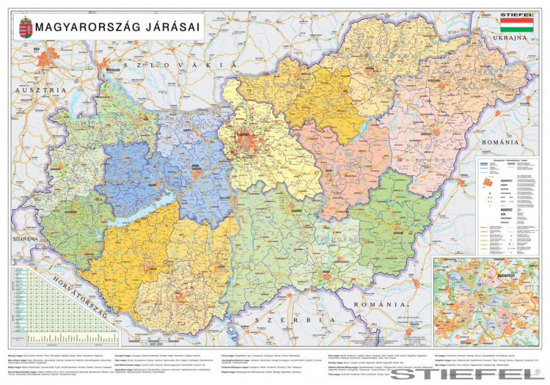 Vásárlás: Stiefel Magyarország közigazgatási térképe, falitérkép  (8791777T-L) Falitérkép árak összehasonlítása, Magyarország közigazgatási  térképe falitérkép 8791777 T L boltok
