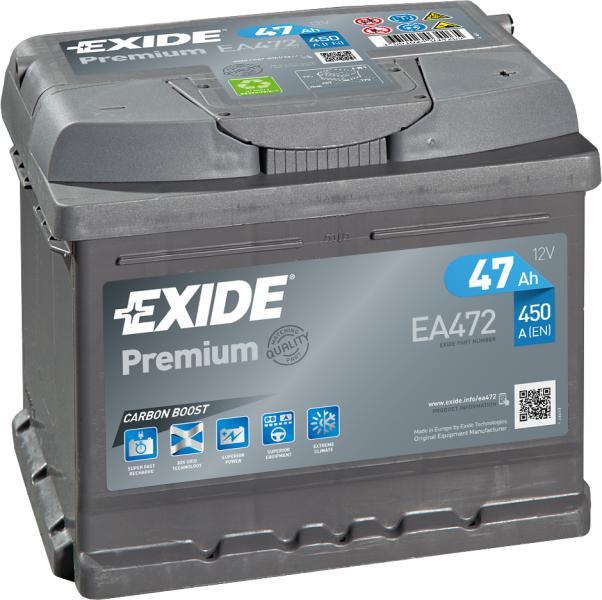 Exide Premium 47Ah 450A right+ (EA472) vásárlás, Autó akkumulátor bolt  árak, akciók, autóakku árösszehasonlító