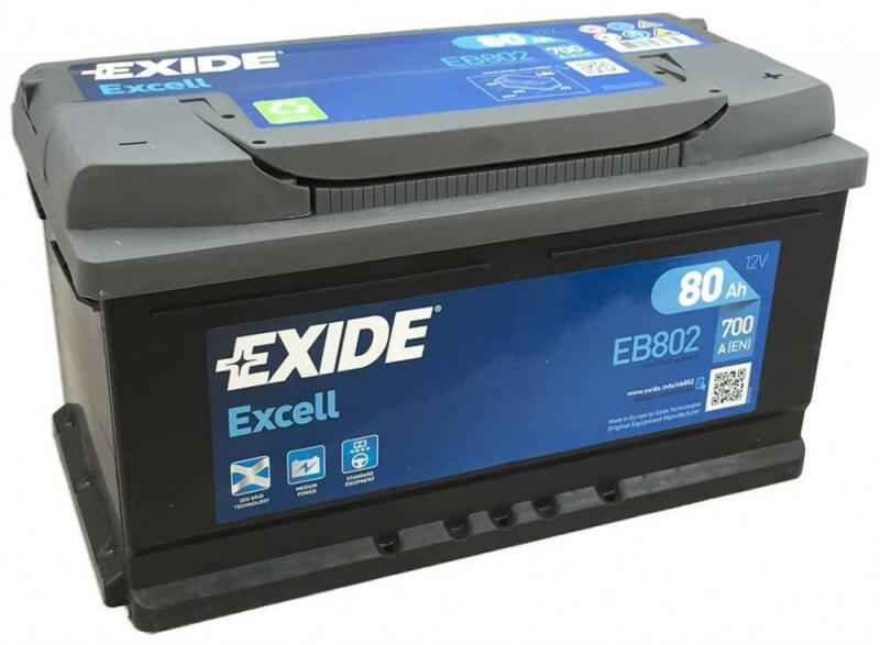 Excell 80Ah 700A right+ (EB802)