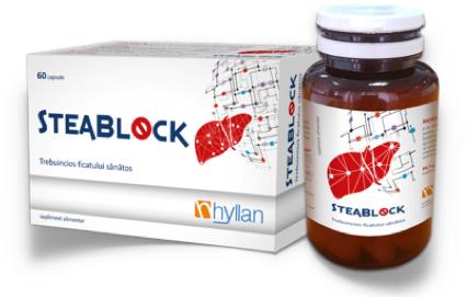Hyllan Pharma Steablock Protector hepatic! 60 capsule Hyllan Pharma  (Suplimente nutritive) - Preturi