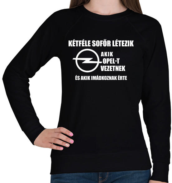 Vásárlás: printfashion Kétféle Opel Sofőr - Női pulóver - Fekete Női pulóver  árak összehasonlítása, Kétféle Opel Sofőr Női pulóver Fekete boltok