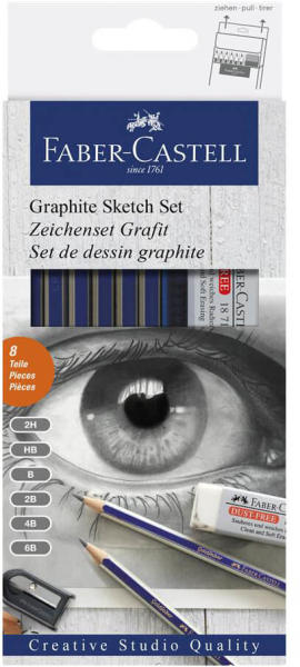 Faber Creioane schite FABER-CASTELL Graphite Sketch, 8 buc/set, FC114000 ( Creion) - Preturi