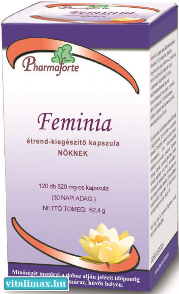 Vásárlás: Pharmaforte Feminia kapszula 120db Táplálékkiegészítő árak  összehasonlítása, Feminia kapszula 120 db boltok