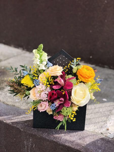 ImodFlowers Aranjament floral in cutie cu flori de primavara (Flori) -  Preturi