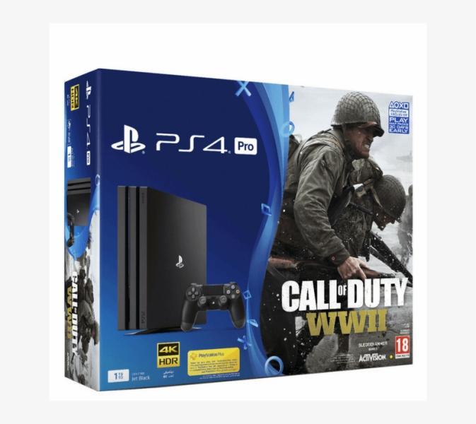 Sony PlayStation 4 Pro Jet Black 1TB (PS4 Pro 1TB) + Call of Duty WWII  vásárolj már 0 Ft-tól