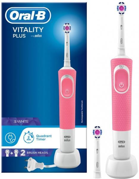 Oral-B Vitality Plus 100 3D White elektromos fogkefe vásárlás, olcsó Oral-B  Vitality Plus 100 3D White elektromos fogkefe árak, akciók