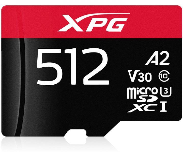 microSDXC XPG 512GB UHS-I/U3/A2 AUSDX512GUI3XPGA2-R