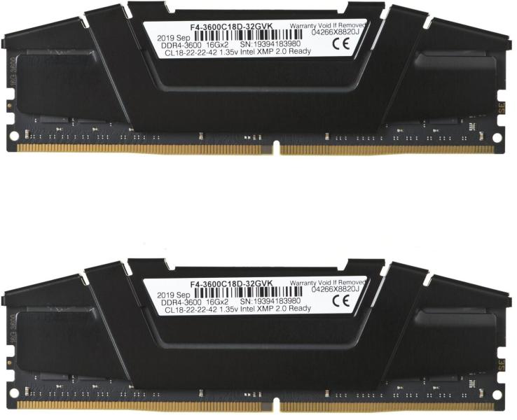 G.SKILL Ripjaws V K2 32GB (2x16GB) DDR4 3600MHz F4-3600C18D-32GVK